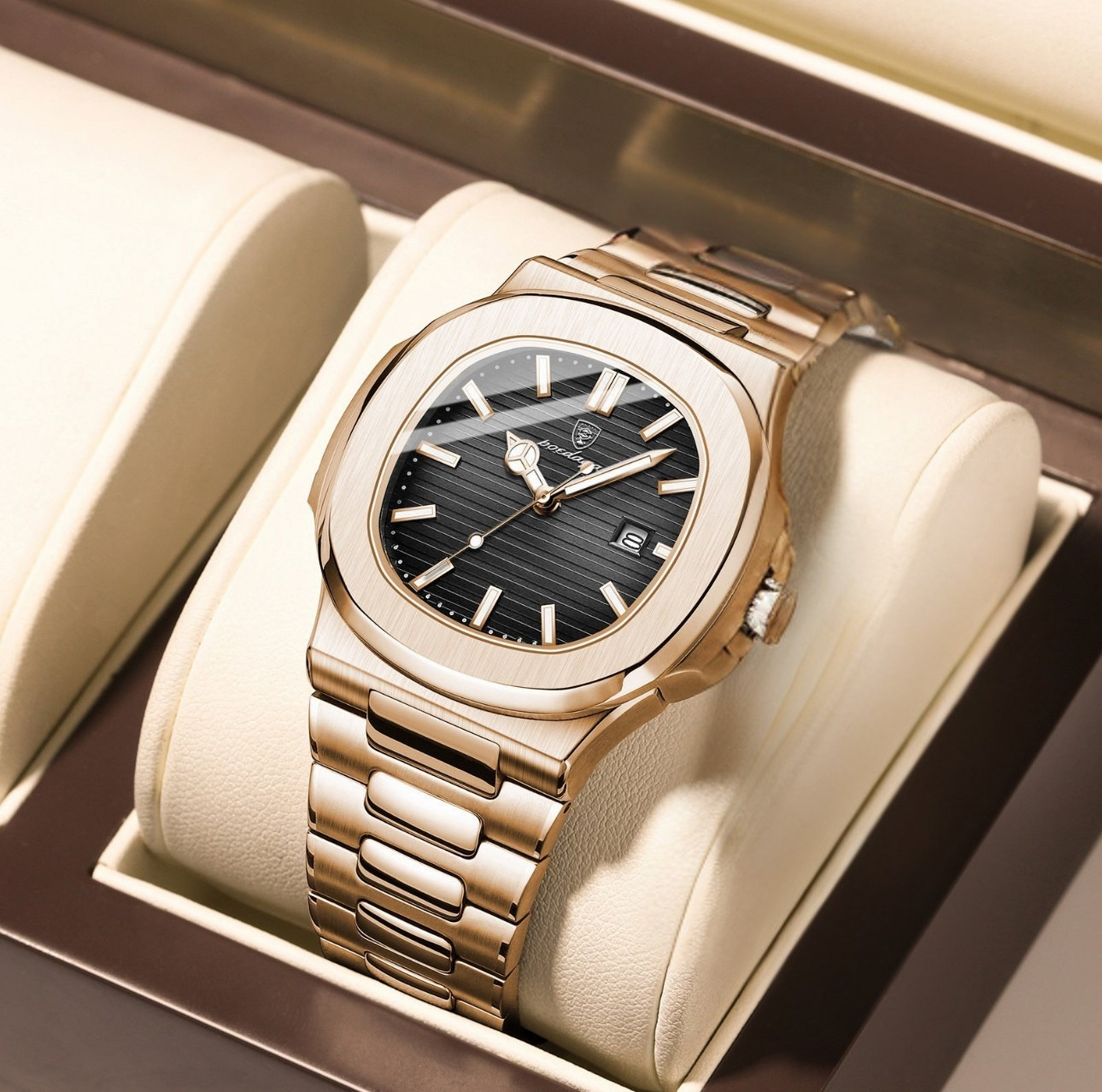 Ultra-thin stainless steel reloj hombre 4928