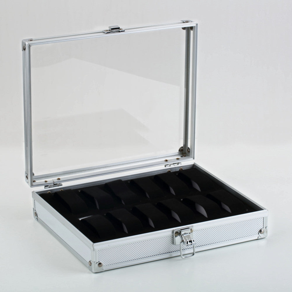 Aluminum watch display case