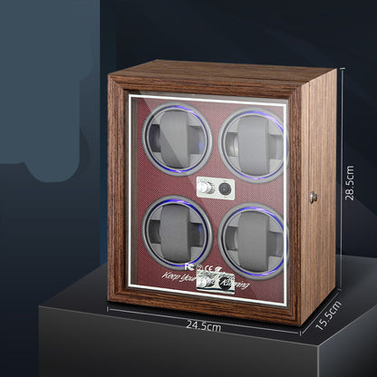 Wooden rotary watch storage winder