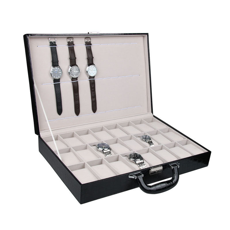 Croc watch display briefcase