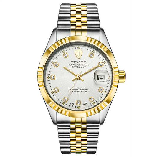Stainless steel date just reloj hombre 3872