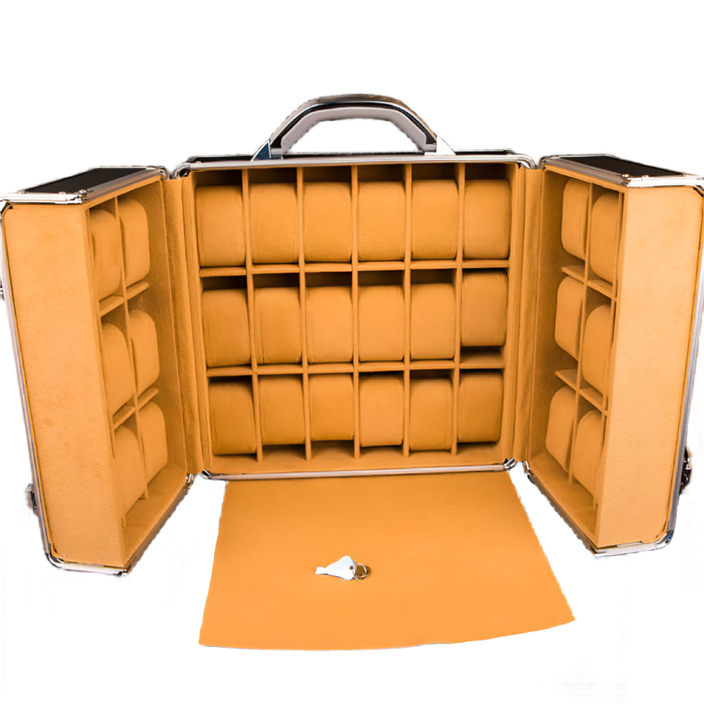 Aluminum watch storage box