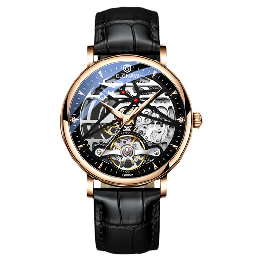 Stainless steel skeleton reloj hombre 2971