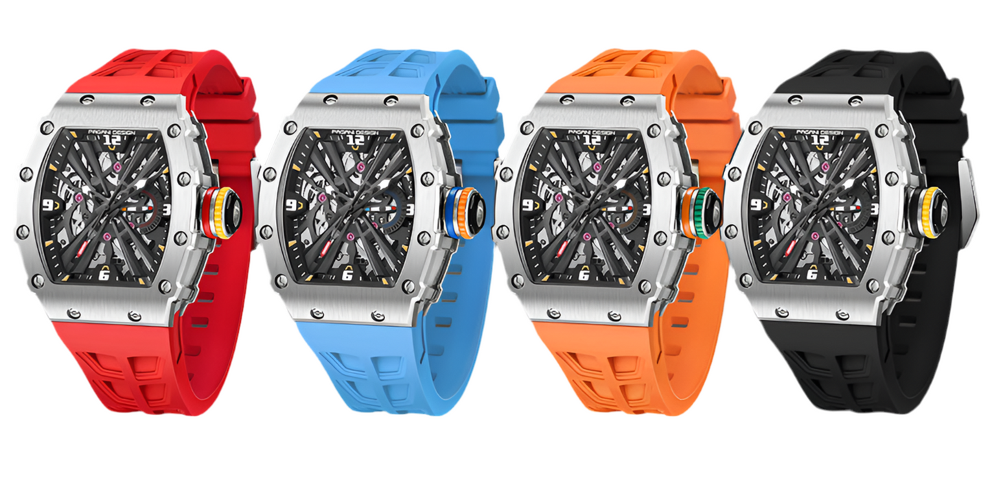 Barrel sport skeleton reloj hombre 8402