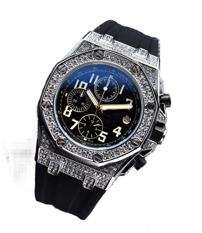 Stainless steel diamond sport reloj hombre 5827