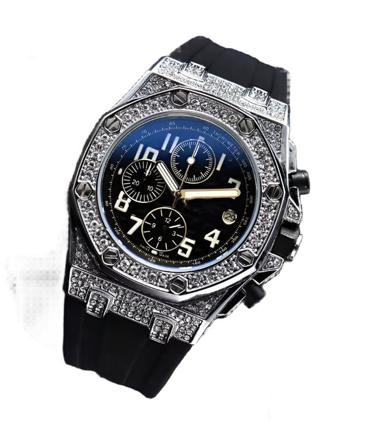 Stainless steel diamond sport reloj hombre 5827