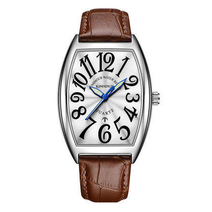 Stainless steel curving case reloj hombre 6191