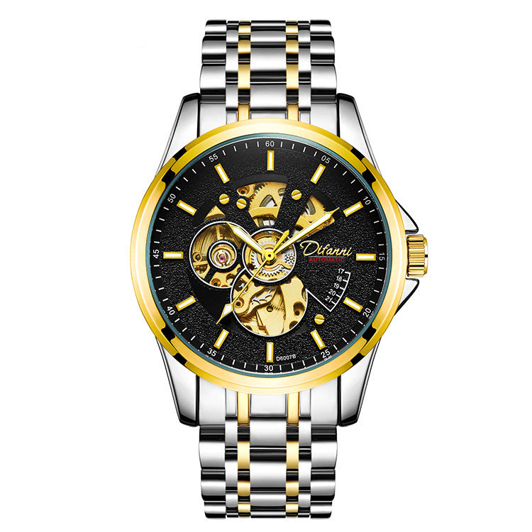 Stainless Steel Fashion skeleton reloj hombre 3873