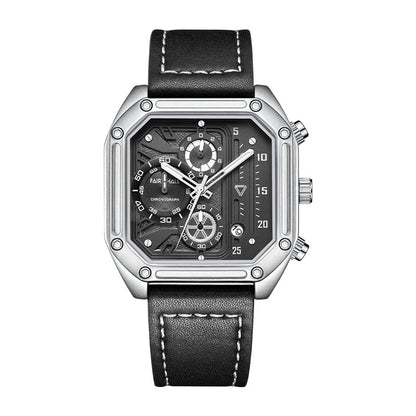 Stainless steel square sport reloj hombre