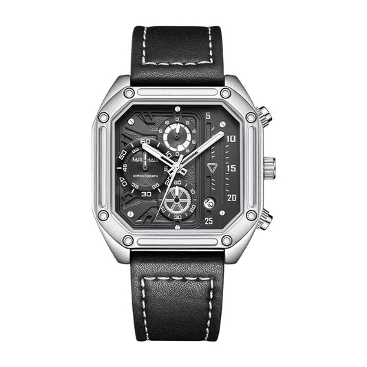 Stainless steel square sport reloj hombre