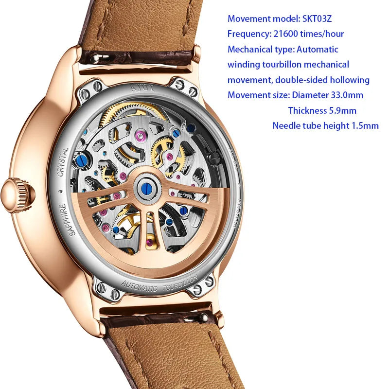 AJUT flying Tourbillon reloj hombre 0398