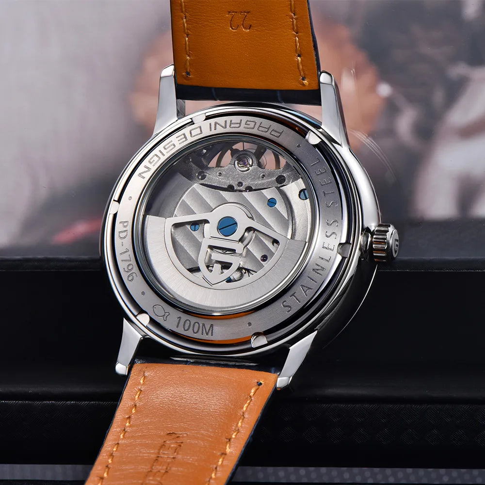 Stainless steel tourbillon reloj hombre 9503