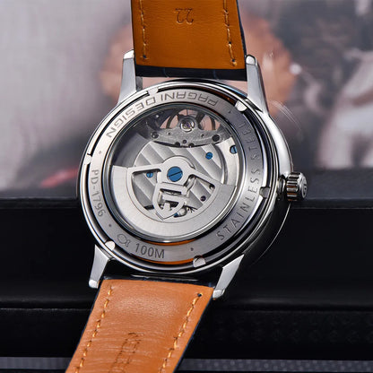 Stainless steel tourbillon reloj hombre 9503