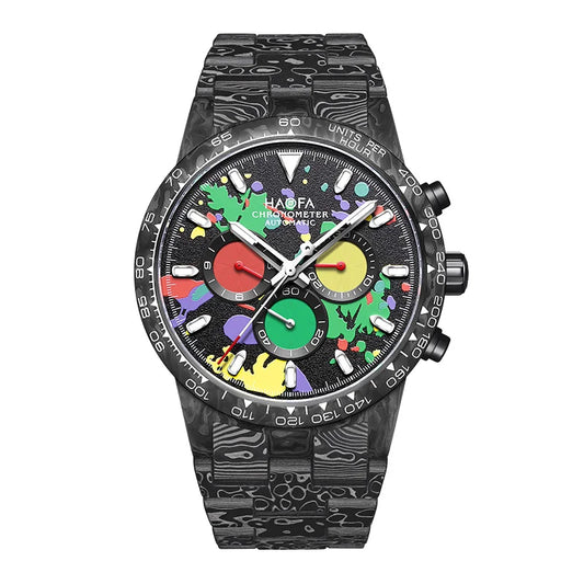 Haofa 2366-1 Carbon Fiber reloj hombre 7184