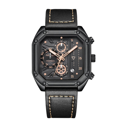 Stainless steel square sport reloj hombre
