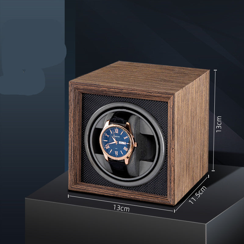 Wooden rotary watch storage winder