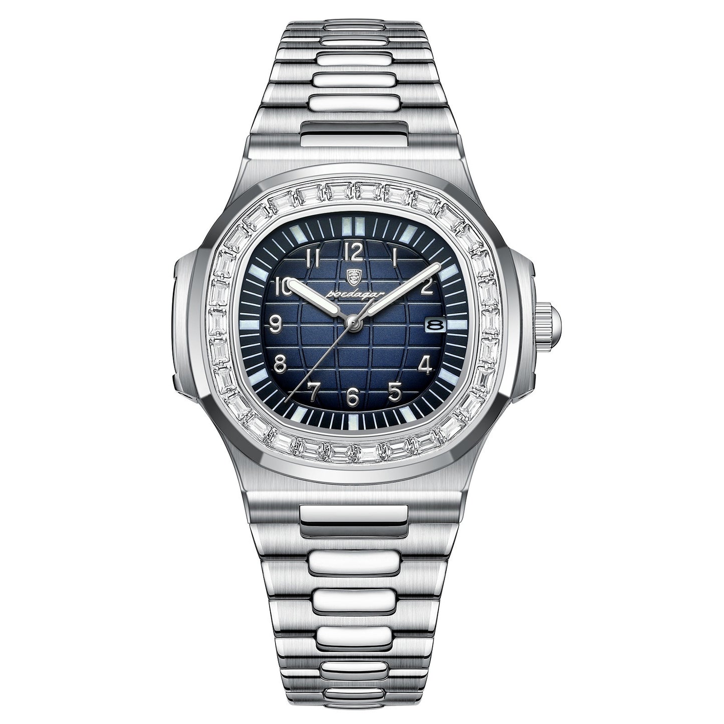 Stainless steel casual reloj hombre 4873