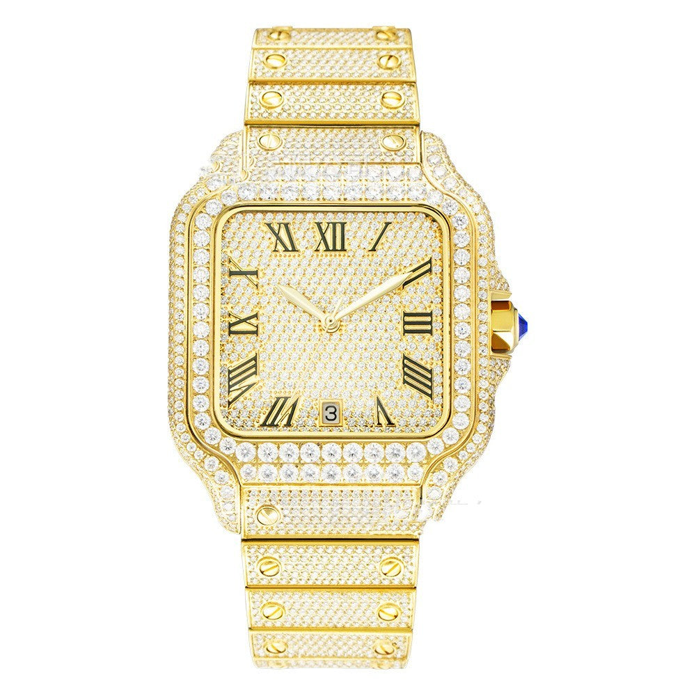 Square diamond santos reloj hombre 0382