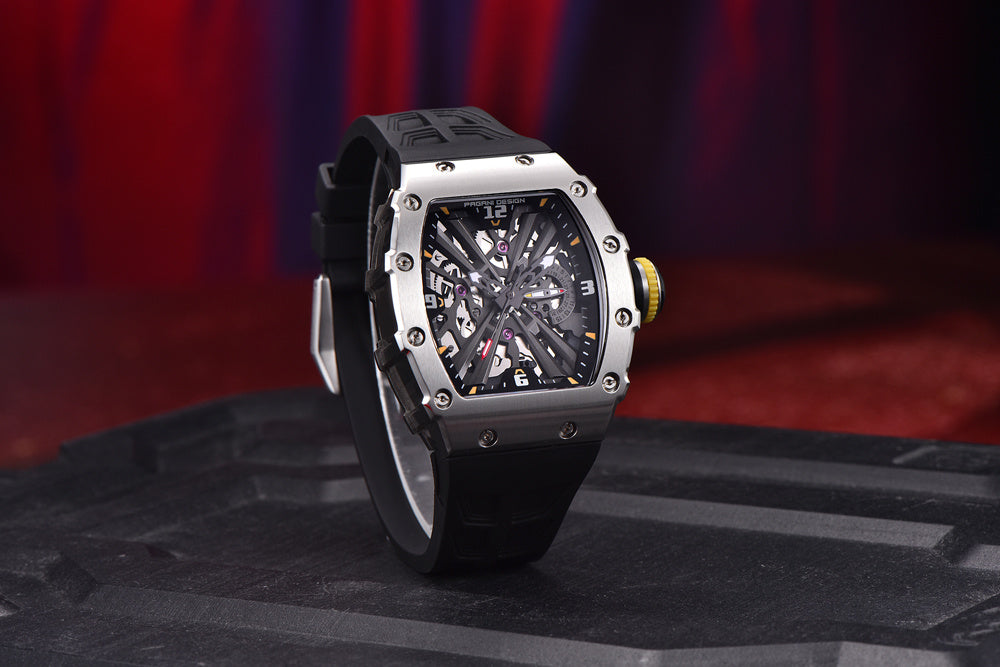 Barrel sport skeleton reloj hombre 8402