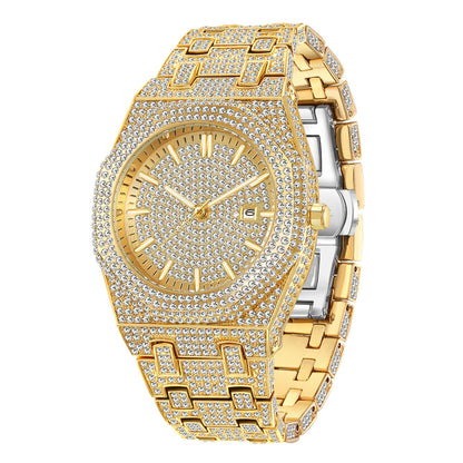 Stainless steel full diamond reloj hombre 3817